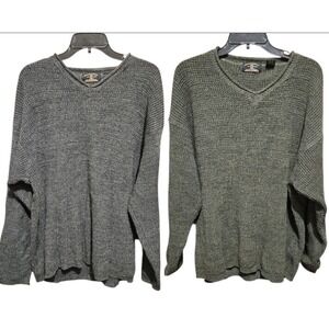 American Eagle Outfitters Qty of 2 Men's Crewneck Sweater Medium Gray Green Knit